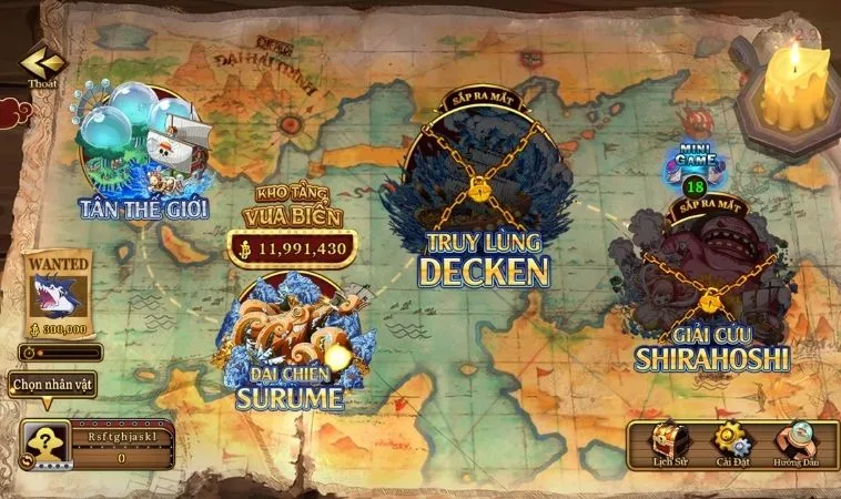 Bản đồ trong game Bắn Cá Đại Hải Trình Tại Fafa191