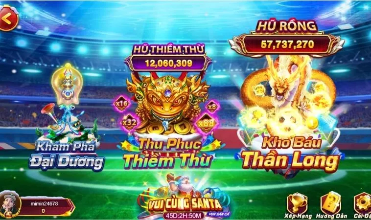 Các phòng chơi trong game Vua Bắn Cá Fafa191
